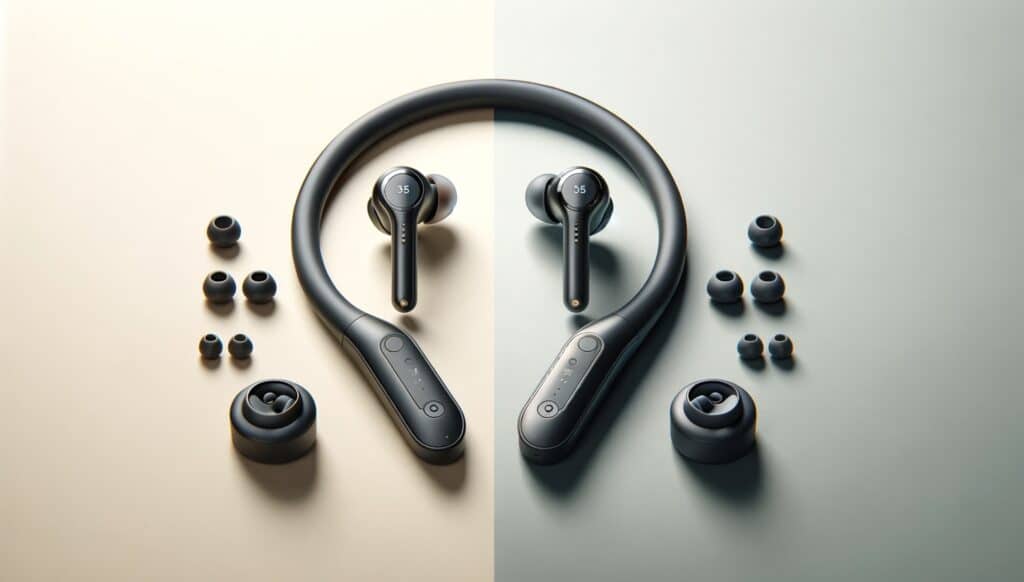 Descubre las ventajas de los auriculares inalámbricos de botón frente a los auriculares inalámbricos con banda de sujeción al cuello para el uso diario