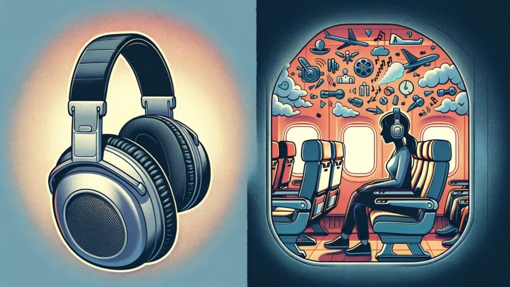 Escolhendo fones de ouvido intra-auriculares com cancelamento de ruído ativo para viagens longas