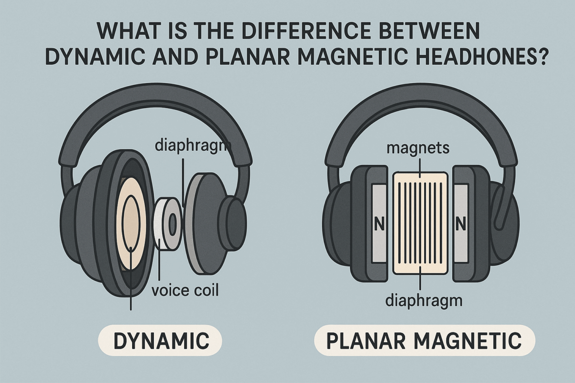 ¿Cuál es la diferencia entre los auriculares magnéticos dinámicos y los planos?